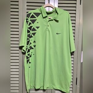 Nike Men's Lime Green Polo with Black Accents